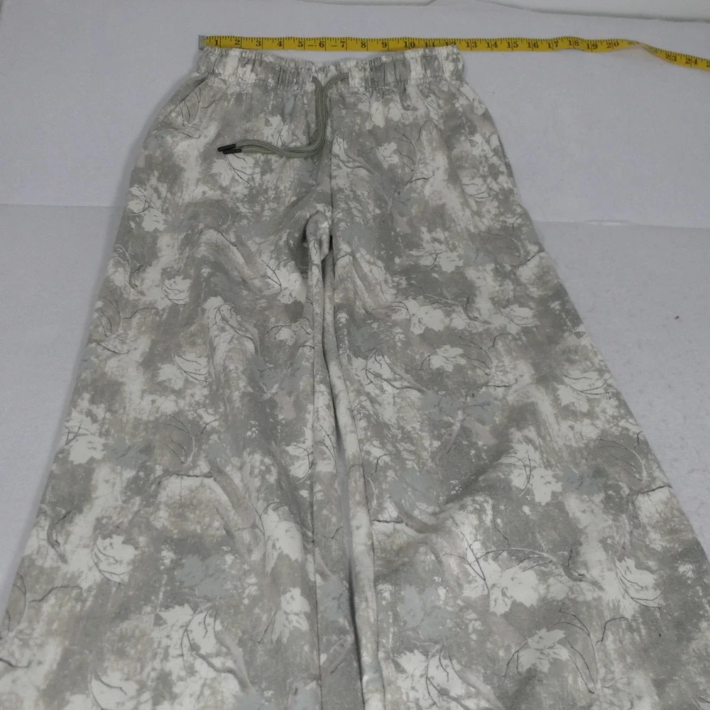 Blue Riot xo Womens Sweatpants M Gray Snow Camo Wide Leg Loungewear Athleisure